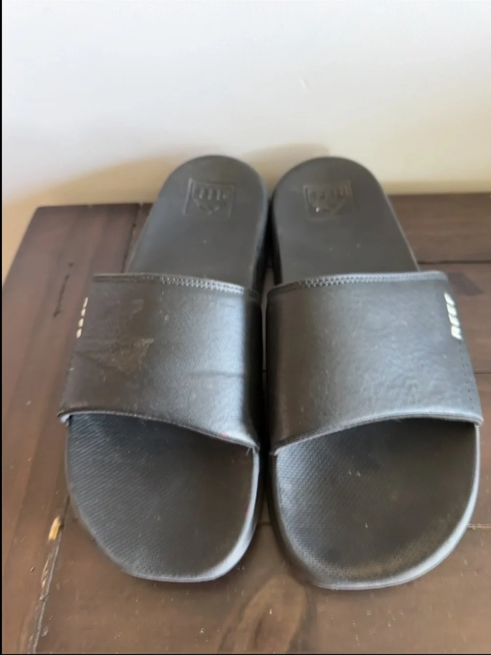 Reef Cushion Phantom Black Slide Sandals Mens Size 10